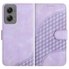 For Motorola Moto G Stylus 5G 2024 YX0060 Elephant Head Embossed Phone Leather Case with Lanyard(Light Purple) - 1