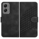 For Motorola Moto G Stylus 5G 2024 YX0060 Elephant Head Embossed Phone Leather Case with Lanyard(Black) - 1