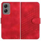 For Motorola Moto G Stylus 5G 2024 YX0060 Elephant Head Embossed Phone Leather Case with Lanyard(Red) - 1