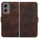 For Motorola Moto G Stylus 5G 2024 YX0060 Elephant Head Embossed Phone Leather Case with Lanyard(Coffee) - 1