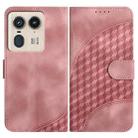 For Motorola Moto X50 Ultra YX0060 Elephant Head Embossed Phone Leather Case with Lanyard(Pink) - 1