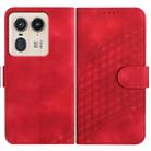 For Motorola Moto X50 Ultra YX0060 Elephant Head Embossed Phone Leather Case with Lanyard(Red) - 1