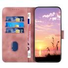 For Motorola Moto G35 YX0060 Elephant Head Embossed Phone Leather Case with Lanyard(Pink) - 3