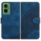 For Motorola Moto G35 YX0060 Elephant Head Embossed Phone Leather Case with Lanyard(Royal Blue) - 1