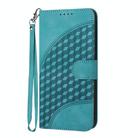 For Motorola Moto G35 YX0060 Elephant Head Embossed Phone Leather Case with Lanyard(Light Blue) - 2