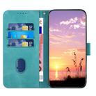 For Motorola Moto G35 YX0060 Elephant Head Embossed Phone Leather Case with Lanyard(Light Blue) - 3