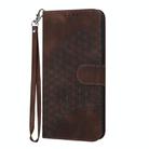 For Motorola Moto G35 YX0060 Elephant Head Embossed Phone Leather Case with Lanyard(Coffee) - 2