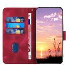 For Motorola Moto G55 YX0060 Elephant Head Embossed Phone Leather Case with Lanyard(Rose Red) - 3