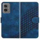For Motorola Moto G55 Elephant Head Embossed Phone Leather Case with Lanyard(Royal Blue) - 1