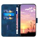 For Motorola Moto G55 Elephant Head Embossed Phone Leather Case with Lanyard(Royal Blue) - 3