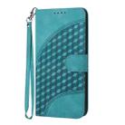 For Motorola Moto G55 YX0060 Elephant Head Embossed Phone Leather Case with Lanyard(Light Blue) - 2