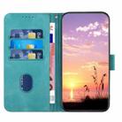 For Motorola Moto G55 YX0060 Elephant Head Embossed Phone Leather Case with Lanyard(Light Blue) - 3