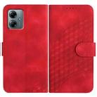 For Motorola Moto G Play 2025 / G Power 2025 Elephant Head Embossed Phone Leather Case with Lanyard(Red) - 1