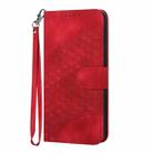 For Motorola Moto G Play 2025 / G Power 2025 Elephant Head Embossed Phone Leather Case with Lanyard(Red) - 2