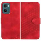 For Motorola Moto G05 Elephant Head Embossed Phone Leather Case with Lanyard(Red) - 1