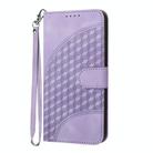 For Motorola Moto G15 Elephant Head Embossed Phone Leather Case with Lanyard(Light Purple) - 2