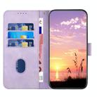 For Motorola Moto G15 Elephant Head Embossed Phone Leather Case with Lanyard(Light Purple) - 3