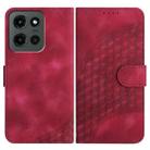 For Motorola Moto G Stylus 5G 2025 Elephant Head Embossed Phone Leather Case with Lanyard(Rose Red) - 1