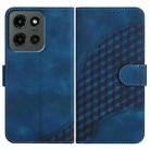 For Motorola Moto G Stylus 5G 2025 Elephant Head Embossed Phone Leather Case with Lanyard(Royal Blue) - 1