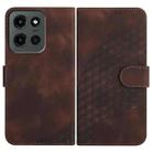 For Motorola Moto G Stylus 5G 2025 Elephant Head Embossed Phone Leather Case with Lanyard(Coffee) - 1