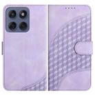 For Motorola Edge 60 Fusion / Edge 5G 2025 Elephant Head Embossed Phone Leather Case with Lanyard(Light Purple) - 1