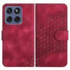 For Motorola Edge 60 Fusion / Edge 5G 2025 Elephant Head Embossed Phone Leather Case with Lanyard(Rose Red) - 1