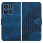 For Motorola Edge 60 Elephant Head Embossed Phone Leather Case with Lanyard(Royal Blue) - 1
