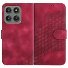 For Motorola Edge 60 Pro Elephant Head Embossed Phone Leather Case with Lanyard(Rose Red) - 1