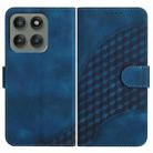 For Motorola Edge 60 Pro Elephant Head Embossed Phone Leather Case with Lanyard(Royal Blue) - 1