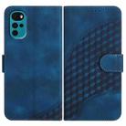 For Motorola Moto G22 Elephant Head Embossed Phone Leather Case with Lanyard(Royal Blue) - 1