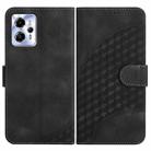 For Motorola Moto G23 Elephant Head Embossed Phone Leather Case with Lanyard(Black) - 1