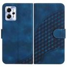 For Motorola Moto G23 Elephant Head Embossed Phone Leather Case with Lanyard(Royal Blue) - 1