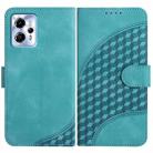 For Motorola Moto G23 Elephant Head Embossed Phone Leather Case with Lanyard(Light Blue) - 1