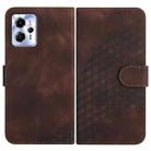 For Motorola Moto G23 Elephant Head Embossed Phone Leather Case with Lanyard(Coffee) - 1