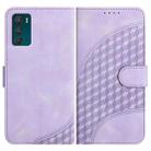 For Motorola Moto G42 Elephant Head Embossed Phone Leather Case with Lanyard(Light Purple) - 1
