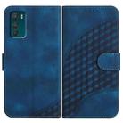 For Motorola Moto G42 Elephant Head Embossed Phone Leather Case with Lanyard(Royal Blue) - 1