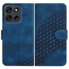 For Motorola Moto G56 5G Elephant Head Embossed Phone Leather Case with Lanyard(Royal Blue) - 1