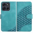 For Motorola Moto G56 5G Elephant Head Embossed Phone Leather Case with Lanyard(Light Blue) - 1