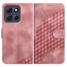 For Motorola Moto G86 5G Elephant Head Embossed Phone Leather Case with Lanyard(Pink) - 1