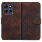 For Motorola Moto G86 5G Elephant Head Embossed Phone Leather Case with Lanyard(Coffee) - 1
