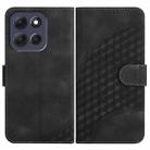 For Motorola Moto G86 Power Elephant Head Embossed Phone Leather Case with Lanyard(Black) - 1