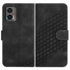 For Motorola Edge 30 Neo Elephant Head Embossed Phone Leather Case with Lanyard(Black) - 1