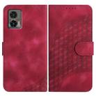 For Motorola Edge 30 Neo Elephant Head Embossed Phone Leather Case with Lanyard(Rose Red) - 1
