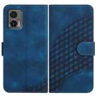 For Motorola Edge 30 Neo Elephant Head Embossed Phone Leather Case with Lanyard(Royal Blue) - 1