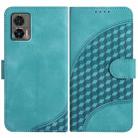 For Motorola Edge 30 Neo Elephant Head Embossed Phone Leather Case with Lanyard(Light Blue) - 1