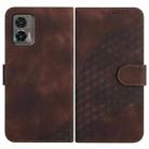 For Motorola Edge 30 Neo Elephant Head Embossed Phone Leather Case with Lanyard(Coffee) - 1