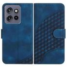 For Motorola Edge 50 Neo Elephant Head Embossed Phone Leather Case with Lanyard(Royal Blue) - 1