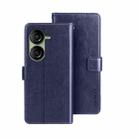 For Asus Zenfone 10 idewei Crazy Horse Texture Leather Phone Case(Blue) - 1