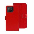 For ASUS ROG Phone 8 idewei Crazy Horse Texture Leather Phone Case(Red) - 1