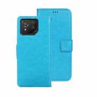 For ASUS ROG Phone 8 idewei Crazy Horse Texture Leather Phone Case(Sky Blue) - 1